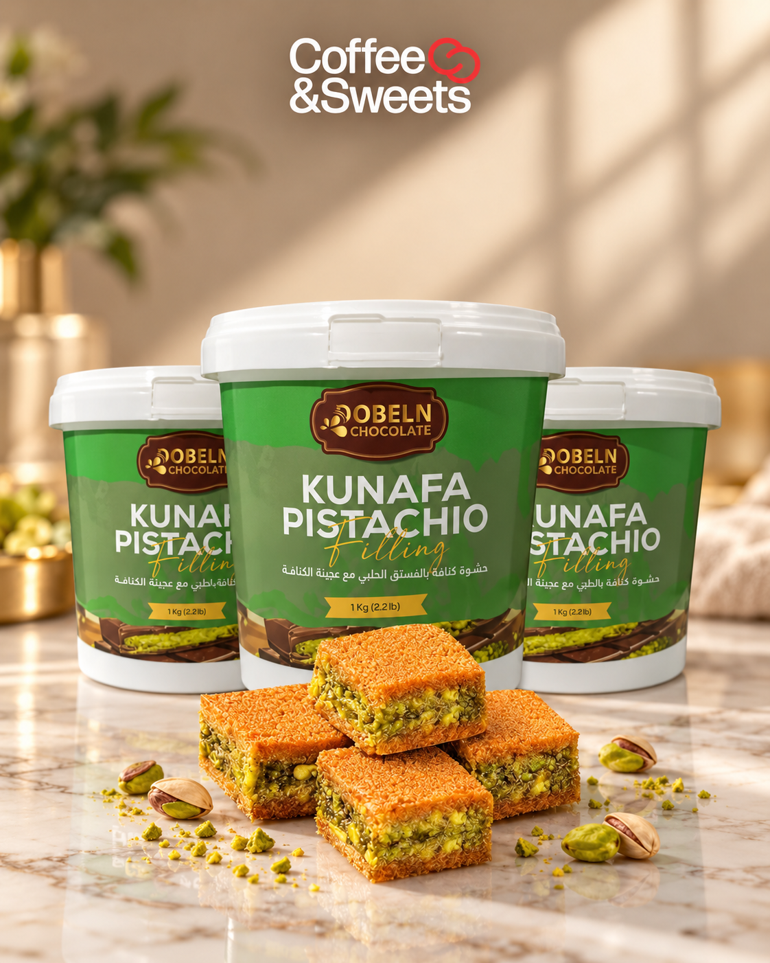Dobeln Dubai Pistachio Kunafa Filling Dobeln Dubai Pistachio Kunafa Filling
