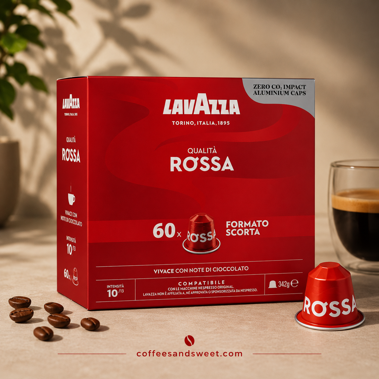 Lavazza - Qualita Rossa Compatible with Nespresso - Pack 60 capsules