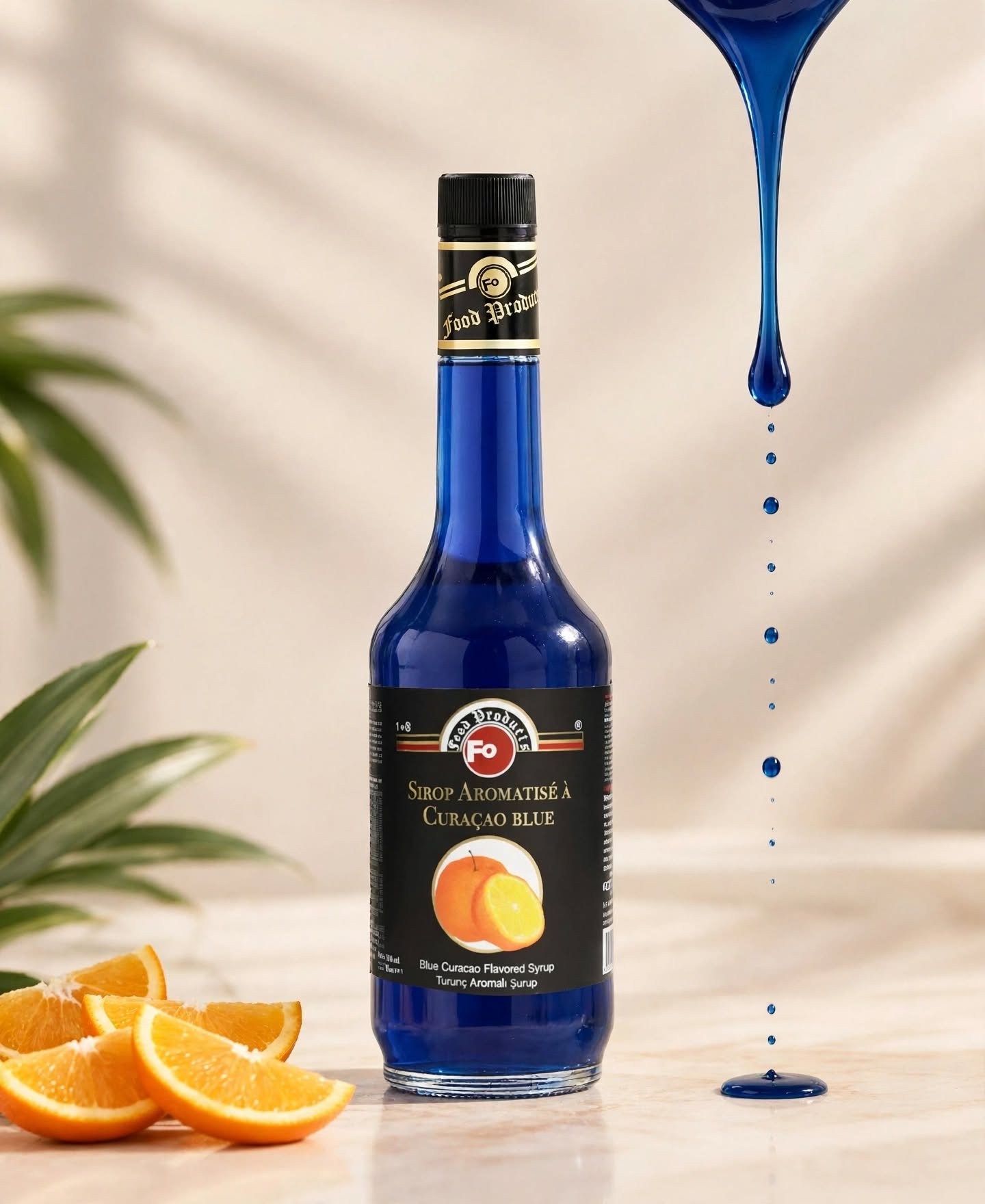 Fo - Blue Curacao Syrup شراب كوكتيل بنكهة بلو كوراكاو 700 مل | Blue Curacao Flavored Cocktail Syrup 700ml - الصورة 1