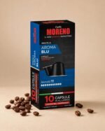 كبسولات كافيه مورينو بلو أروما المتوافقة مع نسبريسو – 10 كبسولات ألومنيوم | Moreno Blue Aroma Nespresso Capsules