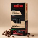 كبسولات كافيه مورينو إسبريسو أروما المتوافقة مع نسبريسو – 10 كبسولات ألومنيوم | Moreno Espresso Aroma Nespresso Capsules