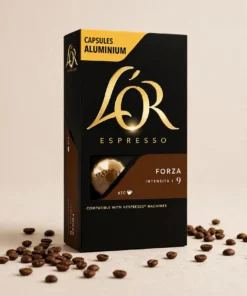 كبسولات لور فورزا – 10 كبسولات | L'OR Espresso FORZA Capsules