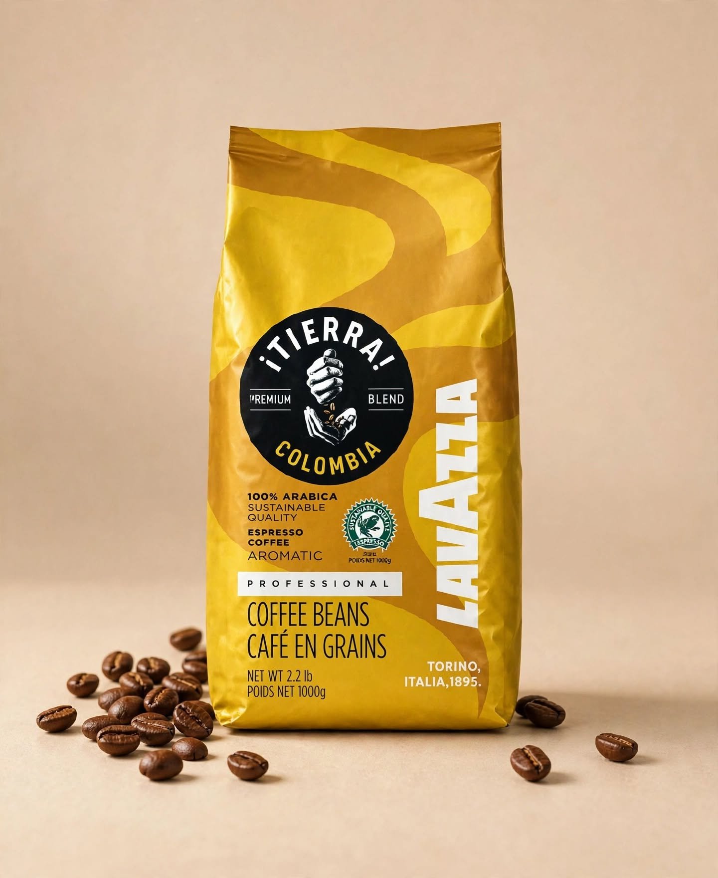 حبوب قهوة لافازا ¡Tierra! Colombia 1 كجم | Lavazza Tierra Colombia Coffee Beans حبوب قهوة لافازا ¡Tierra! Colombia 1 كجم | Lavazza Tierra Colombia Coffee Beans